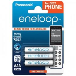 Аккумулятор PANASONIC Eneloop AAA 750 3BP (BK-4MCCE/3DE), 3шт блистер