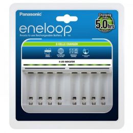 Зарядное устройство Panasonic Eneloop Basic (BQ-CC63E) для 1-8 акк АА/ААА Ni-MH, 5 часов