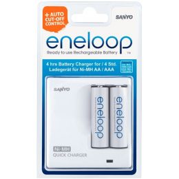 ЗУ SANYO Eneloop MDR02-E-2-4UTGB для 2 или1 акк АА/ААА Ni-MH, 135 мин + 2шт АAА 750 mAh