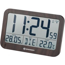Часы настенные/настольные Bresser MyTime MC LCD в корпусе под дерево