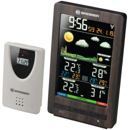 Метеостанция Bresser ClimaTemp WS с цветным дисплеем, в корпусе под дерево