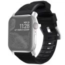 Ремешок Nomad Rugged Strap V.2 для Apple Watch 38/40мм Чёрный с серебряной фурнитурой