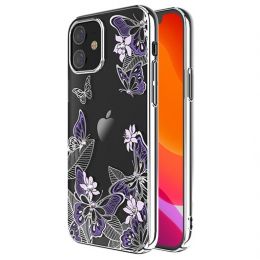 Чехол Kingxbar Butterfly для iPhone 12 mini Фиолетовый/Серебро