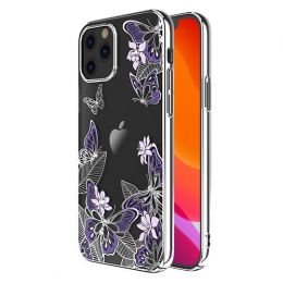 Чехол Kingxbar Butterfly для iPhone 12/12 Pro Фиолетовый/Серебро