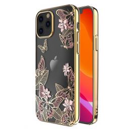 Чехол Kingxbar Butterfly для iPhone 12 Pro Max Розовый/Золотой