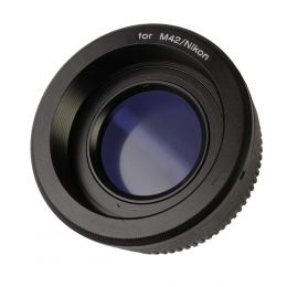 Переходное кольцо M42 на Nikon с линзой