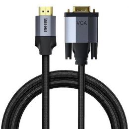 Кабель Baseus Enjoyment HD - VGA 2м Тёмный серый