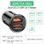 Зарядное устройство для авто Baseus Square metal A+A 30W Dual QC3.0 Чёрный