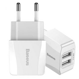 Сетевой адаптер Baseus Mini Dual-U Белый
