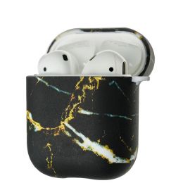 Чехол Kingxbar Marble для Apple AirPods Чёрный