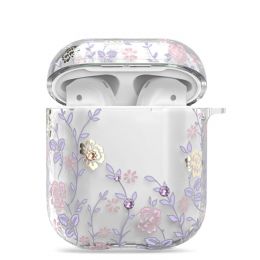 Чехол Kingxbar Flora для Apple AirPods Фиолетовый