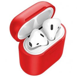 Чехол с беспроводной зарядкой Baseus для Airpods Красный
