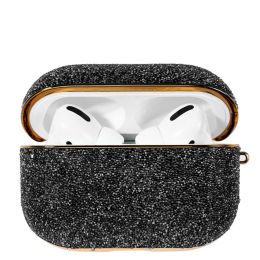 Чехол Kingxbar Crystal Fabric для Apple Airpods Pro Чёрный