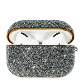 Чехол Kingxbar Crystal Fabric для Apple AirPods Pro Серебро