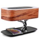 Беспроводная зарядка+Bluetooth акустика+лампа HomeTree Light of the tree B2S (Темный шпон)