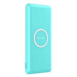 Внешний аккумулятор с беспроводной зарядкой Momax Q.Power Minimal 10000mAh Голубой