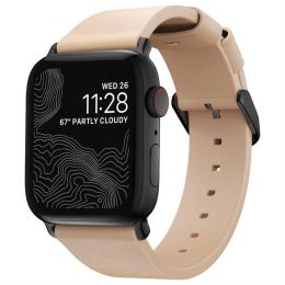 Ремешок Nomad Modern Slim для Apple Watch 38/40mm Бежевый с черной фурнитурой