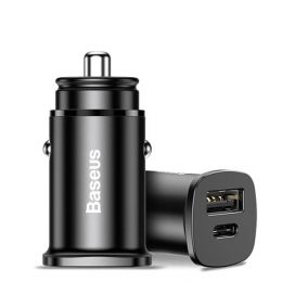 Зарядное устройство для авто Baseus PPS 30W A+C Чёрное