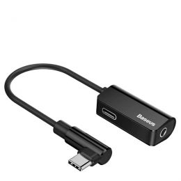 Переходник Baseus L45 Type-C - mini Jack Чёрный