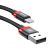 Кабель Baseus Golden Belt USB - Lightning 1.5м Чёрный+Красный