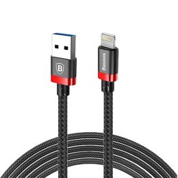 Кабель Baseus Golden Belt USB - Lightning 1.5м Чёрный+Красный