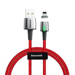 Кабель магнитный Baseus Zinc Magnetic Lightning 2.4A 1м Красный