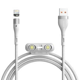 Кабель Baseus Zinc Magnetic USB - Micro USB+Lightning+Type-C 5А 1м Белый