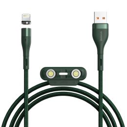 Кабель Baseus Zinc Magnetic USB - Micro USB+Lightning+Type-C 5А 1м Зеленый