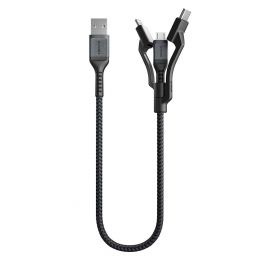 Кабель Nomad Universal 3 in 1 (Type-C/Micro USB/Lightning) 0.3м