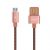 Кабель металлический Remax Silver Serpent USB - micro USB Розовое Золото