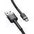 Кабель Baseus cafule USB - micro USB 2.4A 0.5M Черно-серый