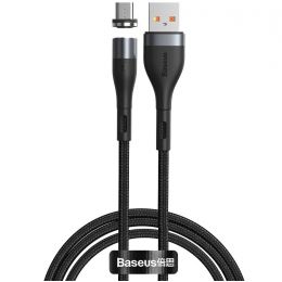 Кабель Baseus Zinc Magnetic USB - Micro USB 2.1A 1м Серый+Черный
