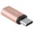 Переходник Baseus Sharp micro USB - Type-C Розовое золото