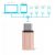 Переходник Baseus Sharp micro USB - Type-C Розовое золото