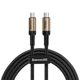 Кабель Baseus Cafule Type-C PD3.1 Gen1 60W 1м Черный-золотой