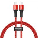 Кабель Baseus Halo Type-C PD2.0 60Вт, 20В/3A 2м Красный