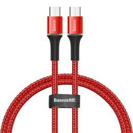 Кабель Baseus Halo Type-C PD2.0 60Вт, 20В/3A 2м Красный