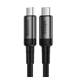 Кабель Baseus Cafule Type-C PD3.1 60Вт 1м Серо-Чёрный
