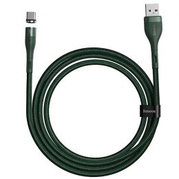 Кабель Baseus Zinc Magnetic USB - Type-C 5A 1м Зелёный