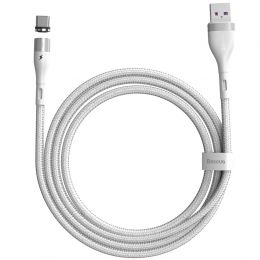 Кабель Baseus Zinc Magnetic USB - Type-C 5A 1м Белый