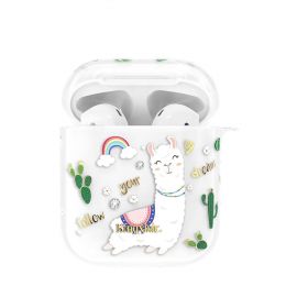 Чехол Kingxbar Adorkable для Apple Airpods Rainbow Alpaca