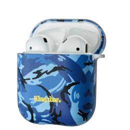 Чехол Kingxbar Camouflage для Apple AirPods Синий