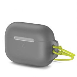 Чехол Baseus Let''s go Jelly Lanyard для iPods pro Серый (с жёлтым ремешком)