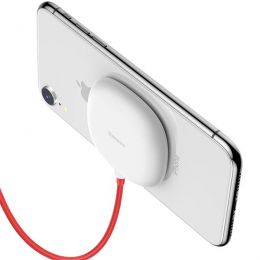 Беспроводная зарядка на присоске Baseus Suction Cup Белая