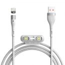 Кабель Baseus Zinc Magnetic USB - Micro USB+Lightning+Type-C 3A 1м Белый