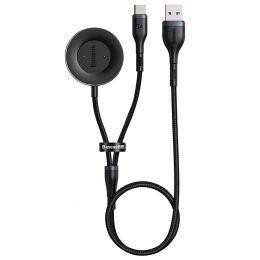 Док станция Baseus Cafule One-for-two для умных часов Huawei 1.5м Серый+черный