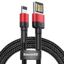 Кабель Baseus Cafule Special edition USB - Lightning 1.5A 2M Красный+Чёрный