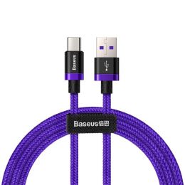 Кабель Baseus HW USB - Type-C 40W 1м Фиолетовый