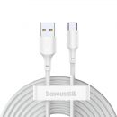 Кабель Baseus Simple Wisdom USB - Type-C 5A 1.5м Белый (2шт)