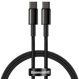 Кабель Baseus Tungsten Gold Type-C 100W 1м Чёрный